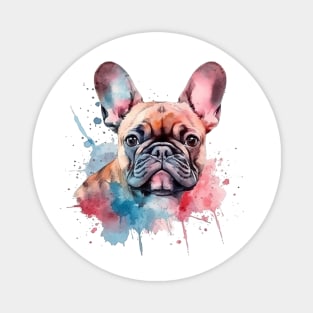 Watercolor painting, French bulldog Magnet